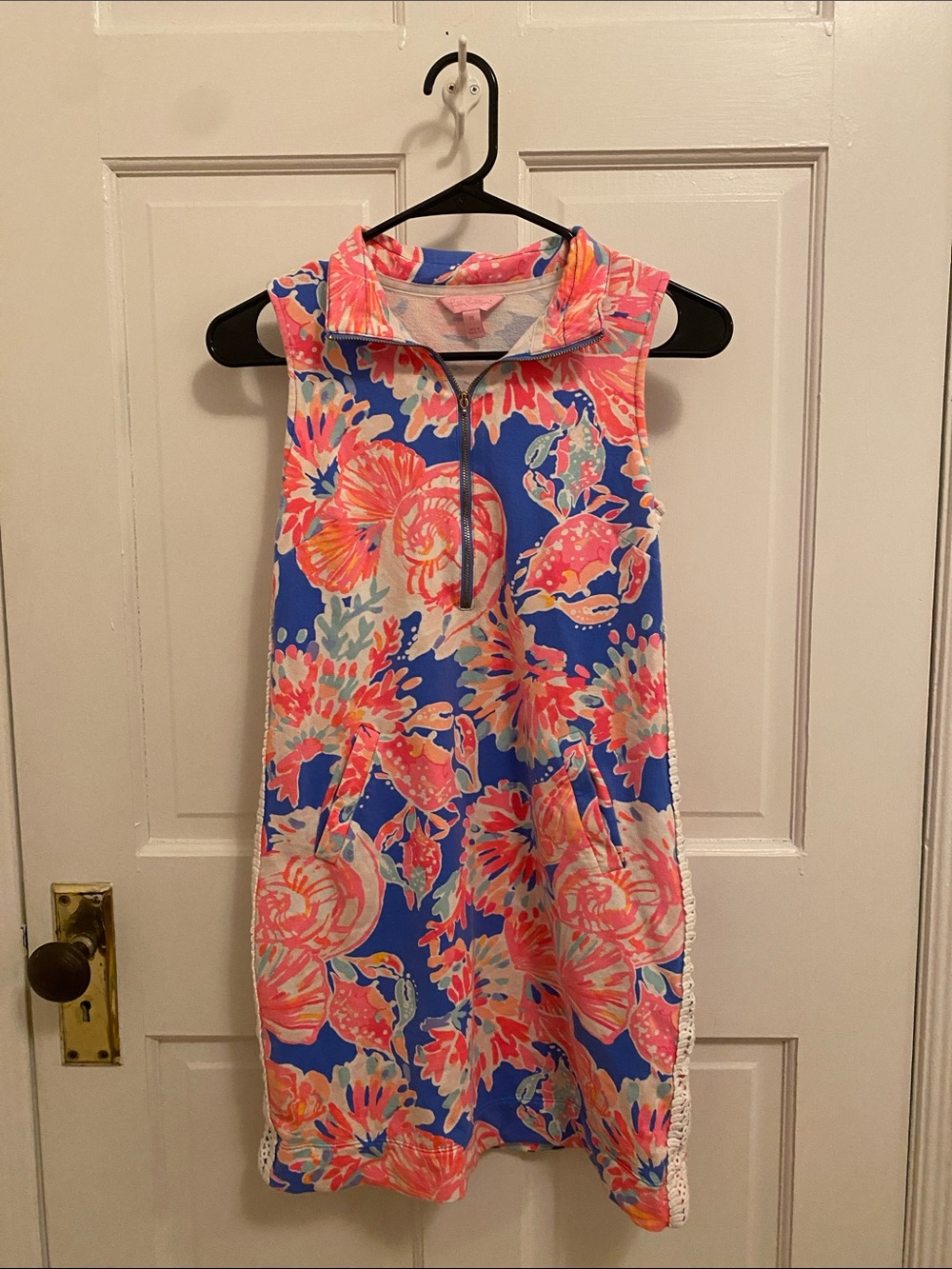Lily Pulitzer Sleeveless Summer Beach Floral Dress with Crochet XS